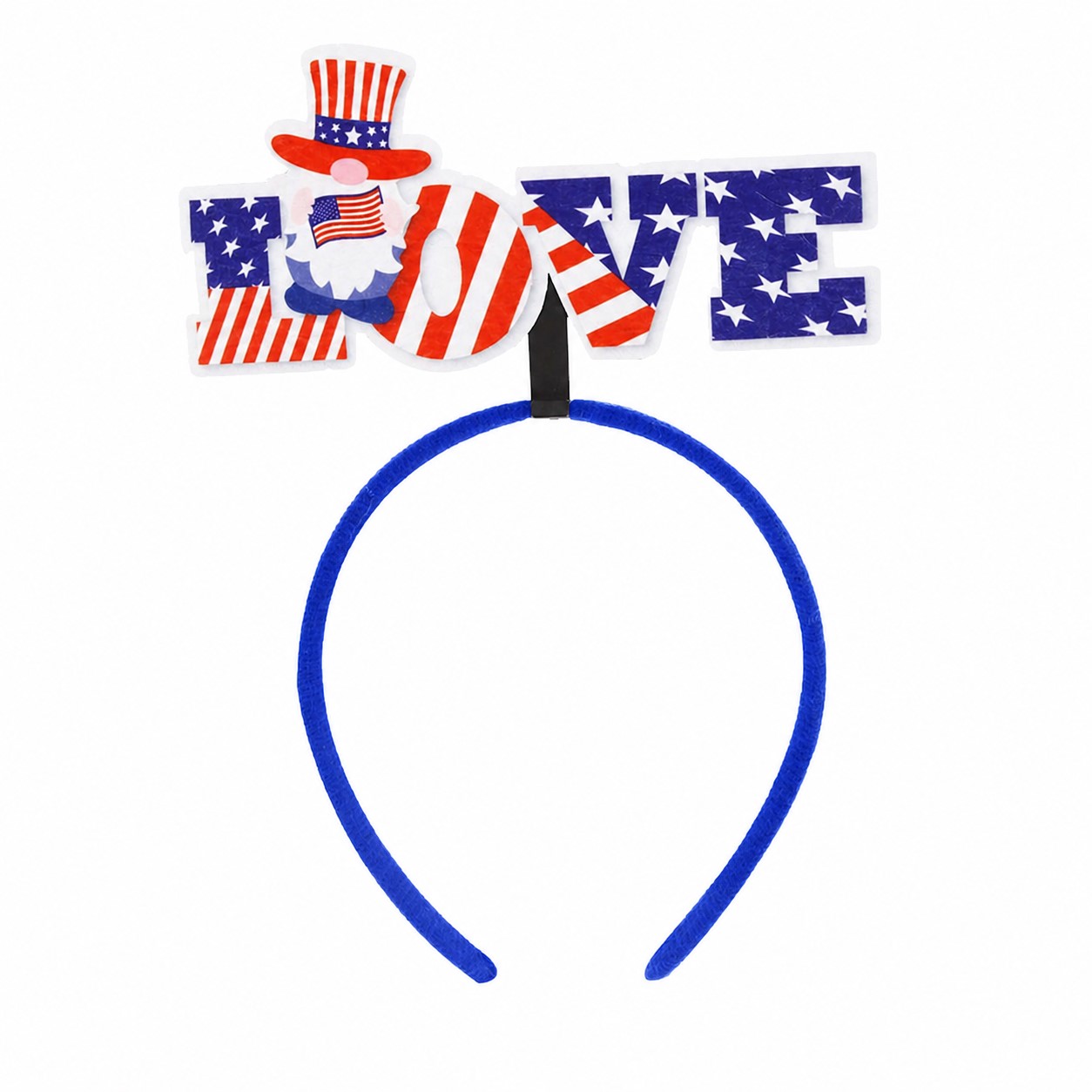 Flag Love Sign Hair Headband — Blue