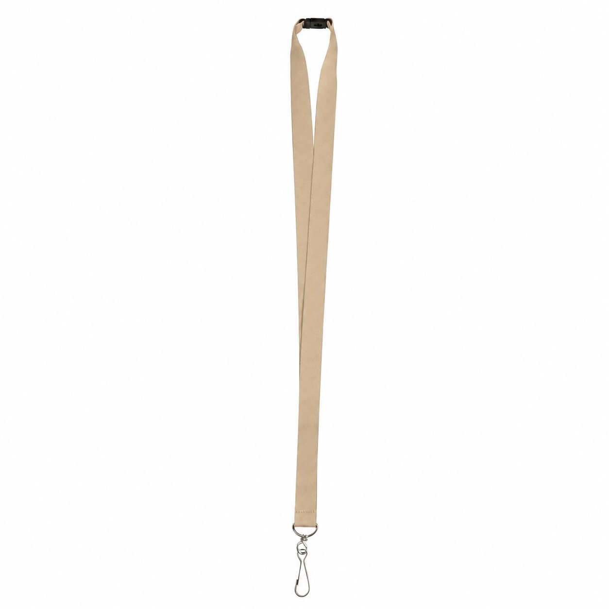 Polyester J Hook Breakaway Lanyard — Natural Beige