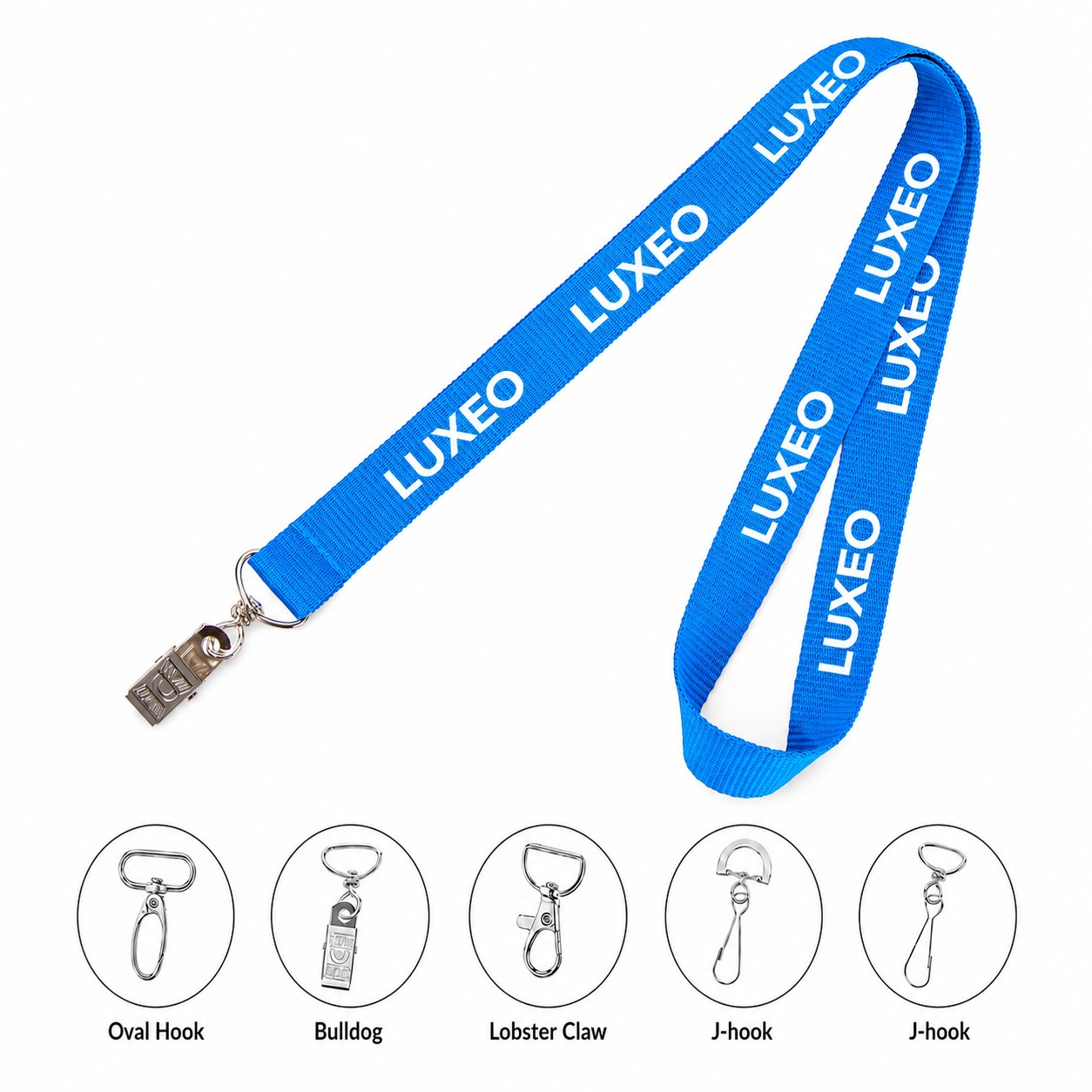 Wide Textured Polyester Lanyard