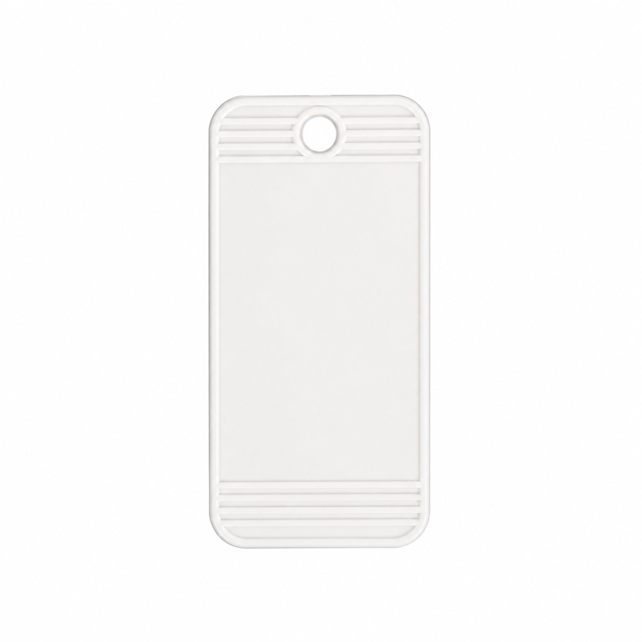 Rectangle Motel Plastic Key Tag — White