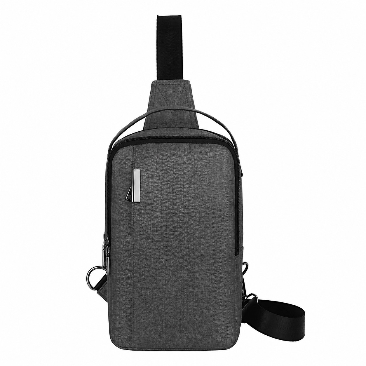Business Backpack Crossbody Sling Bag — Gray