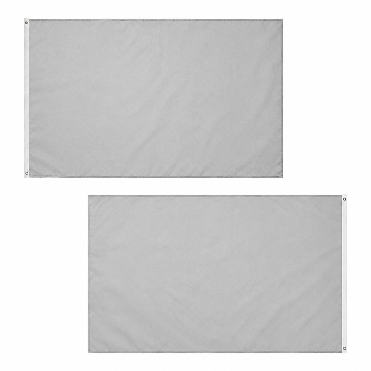 Double Sided Knitted Polyester Flag — Silver