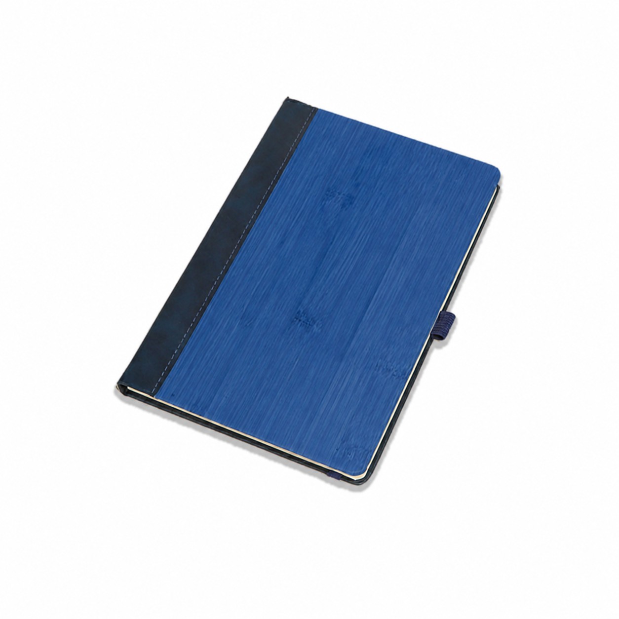 A5 Bamboo Grain PU Soft Cover Notebook — Blue