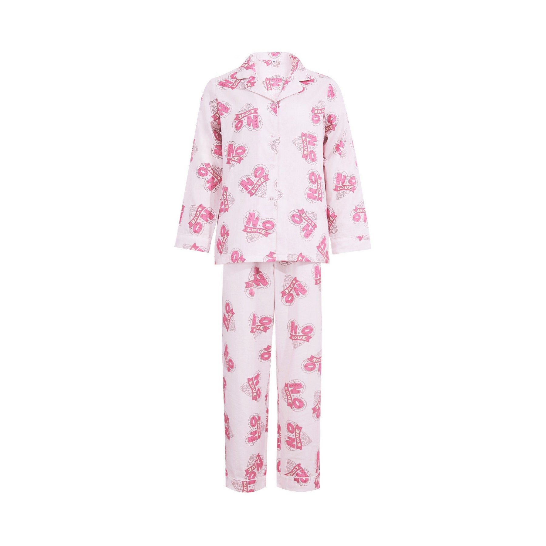 Unisex Cotton Long-Sleeve Pajama Set — view 2