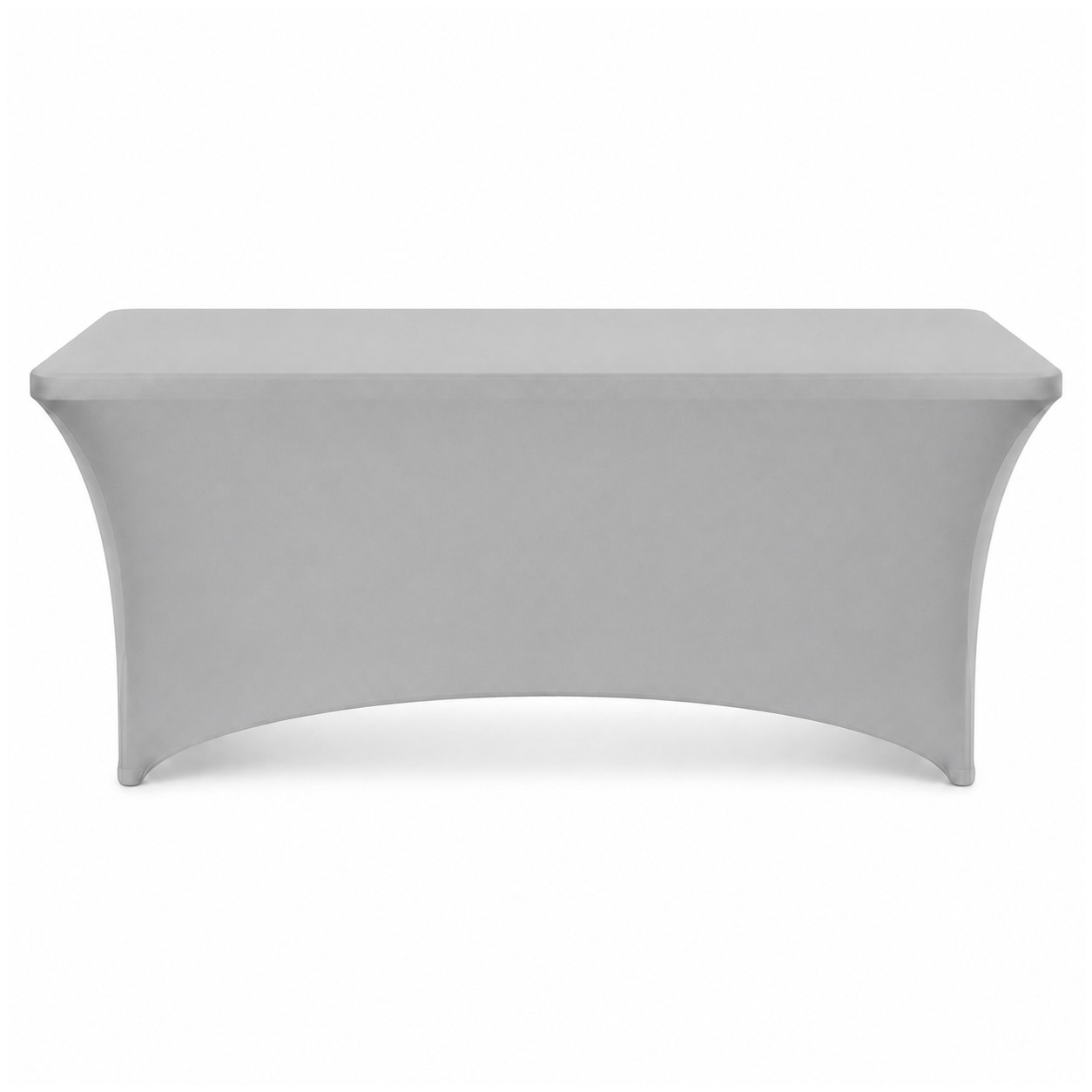 Four Foot Stretch Fitted Table Cover — Silver