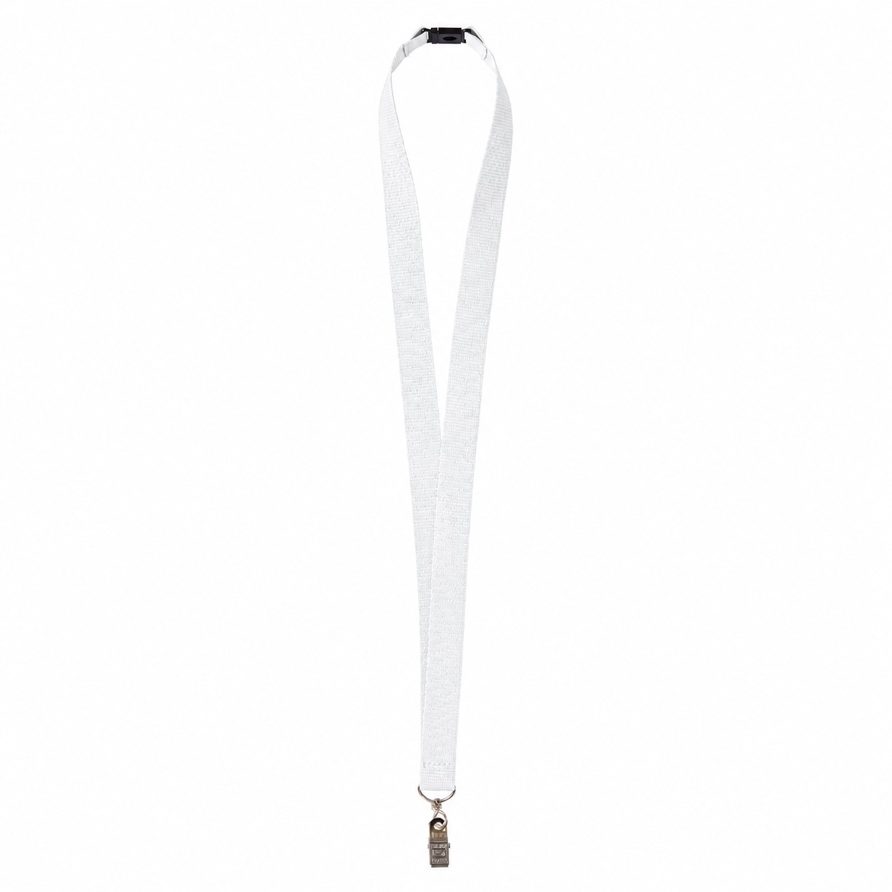 Three Quarter Inch Polyester Breakaway Lanyard — White