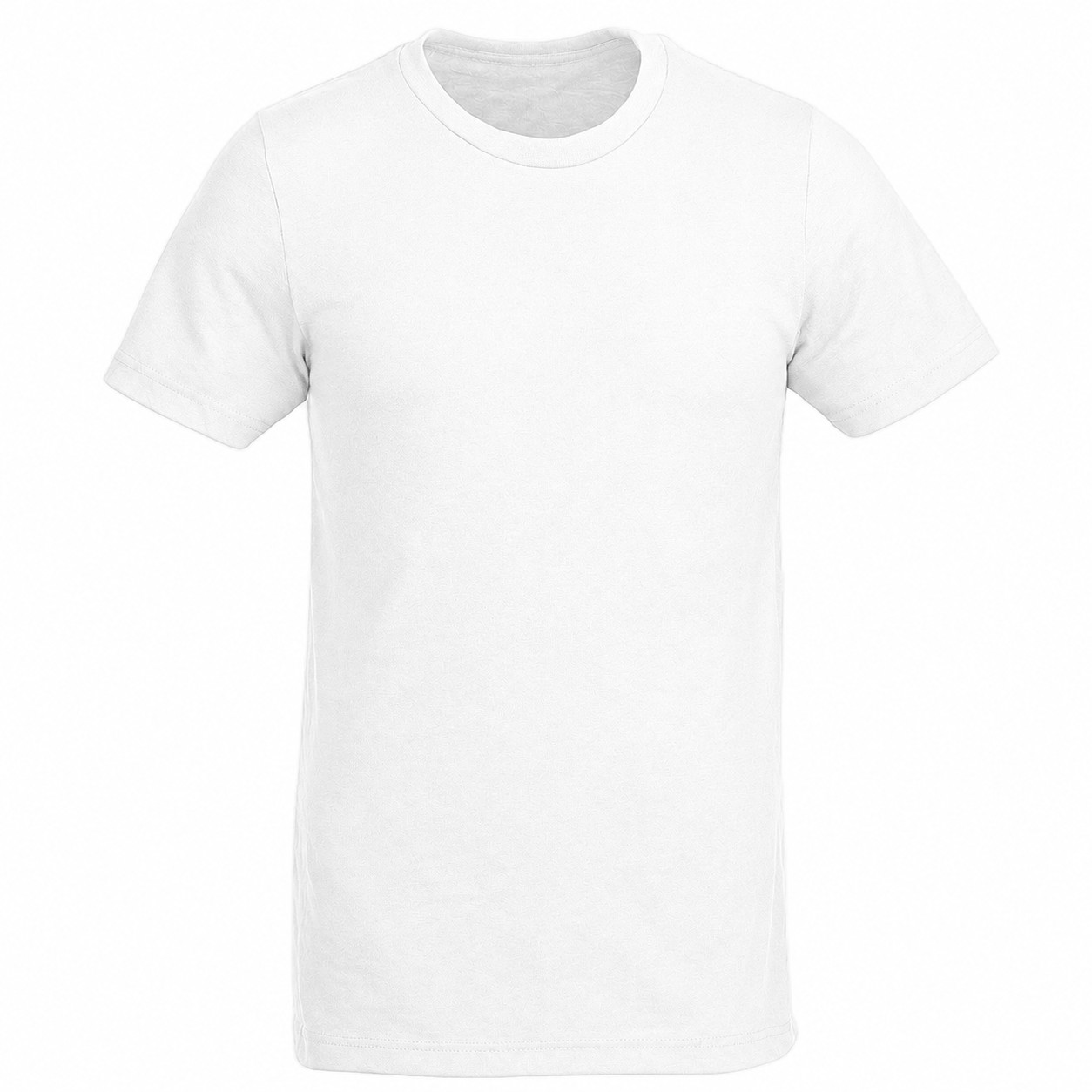 Recycled Polyester-Cotton Crewneck T-Shirt — White