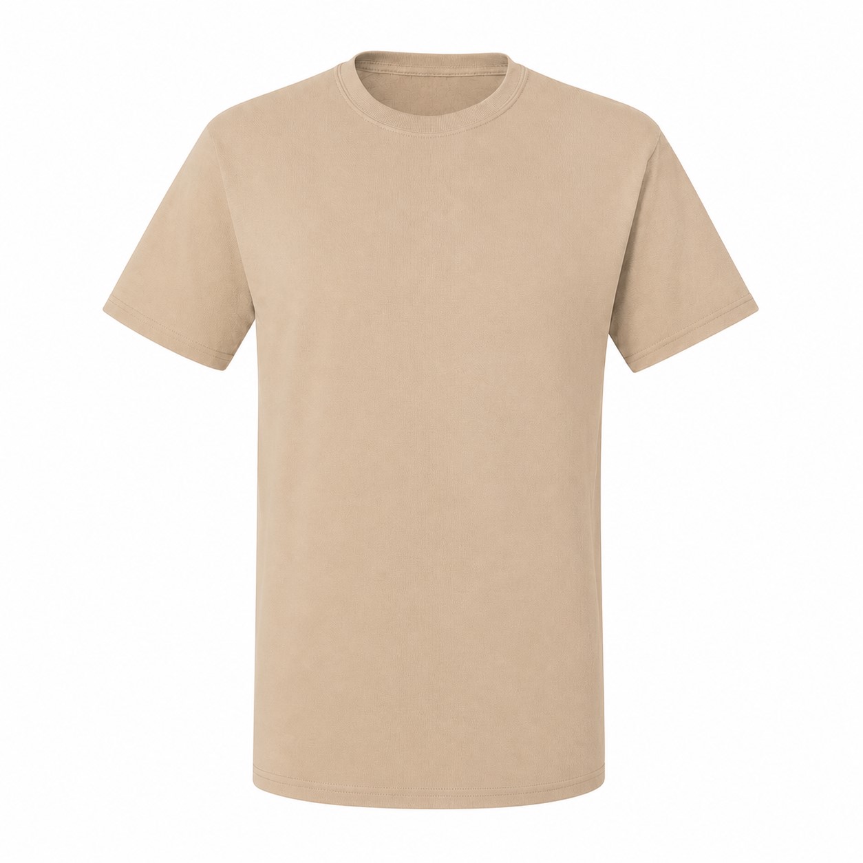 Cotton Polyester Moisture-Wicking T-Shirt — Tan Beige