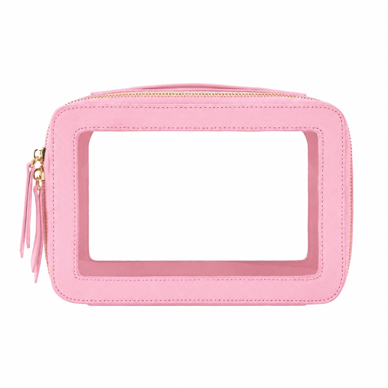 PU Leather Roomy Makeup Bag — Pink