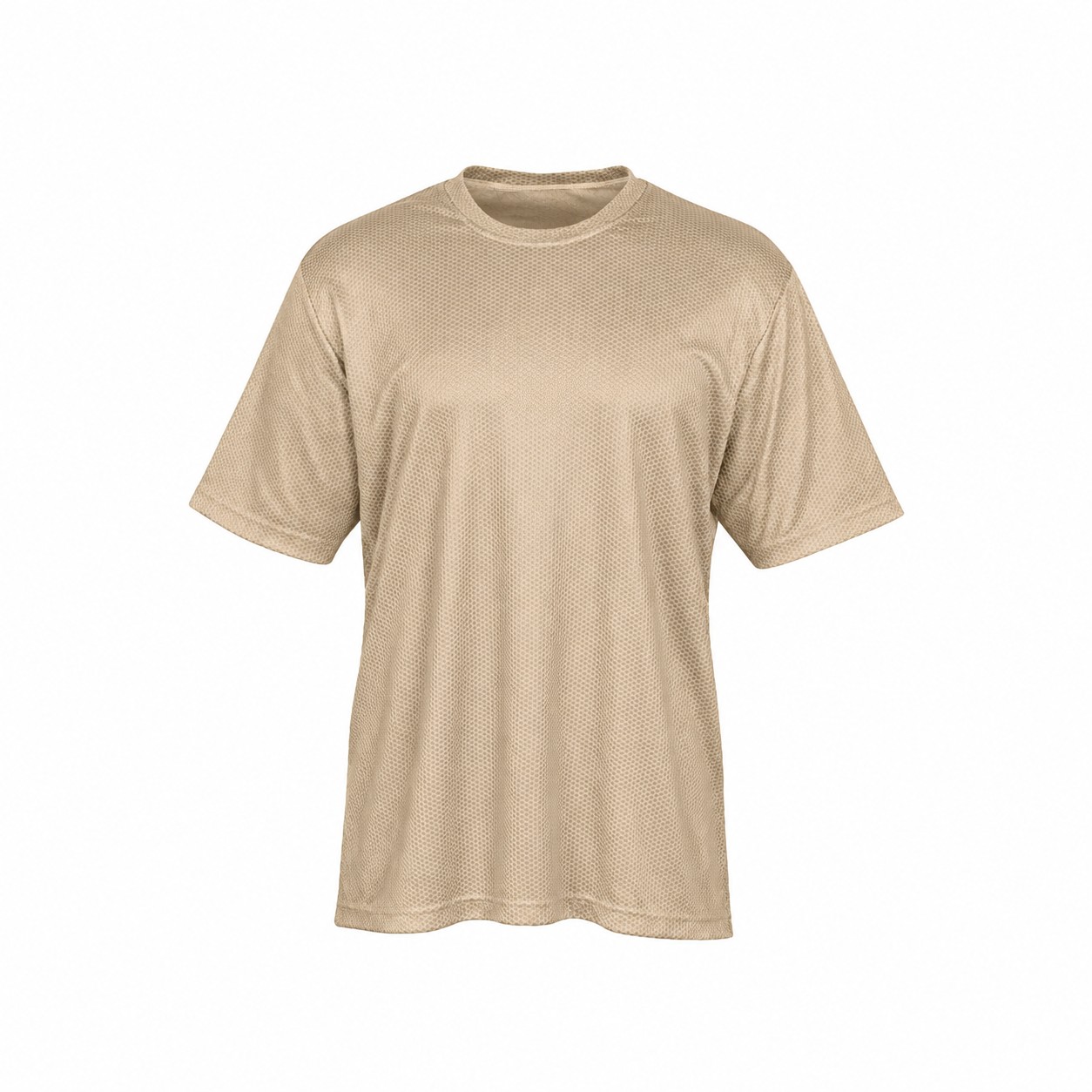Men's Sublimated Camouflage Polyester Performance T-Shirt — Beige