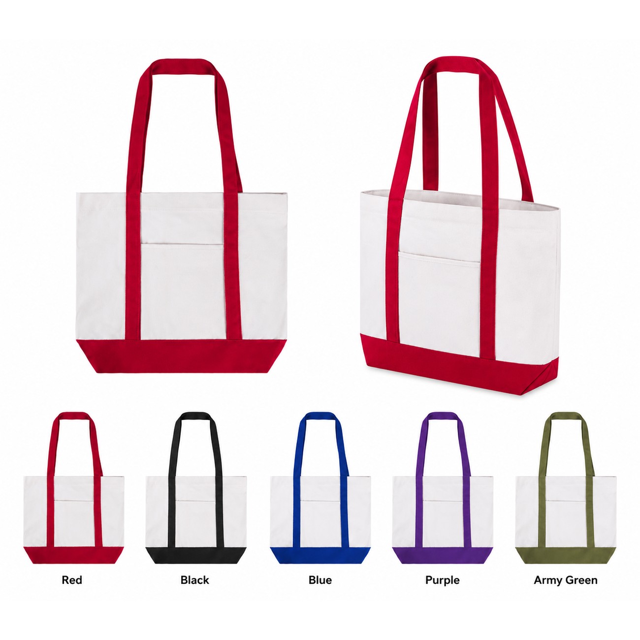 Structured Bottom Cotton Tote Bag