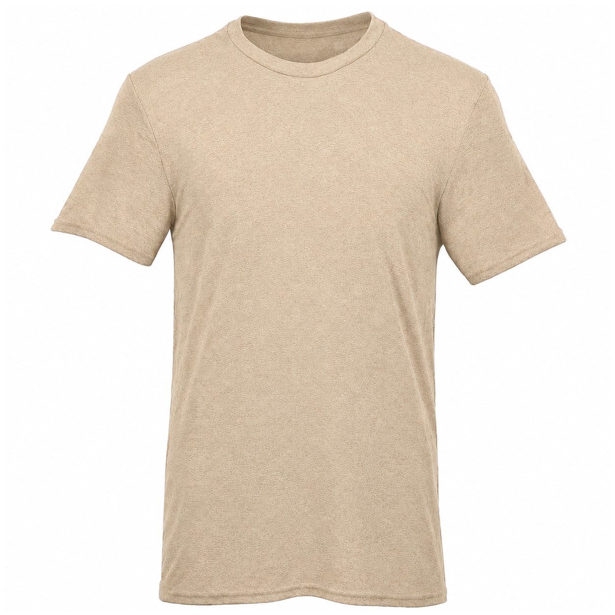 Cotton Jersey Crewneck T-Shirt — Tan Beige