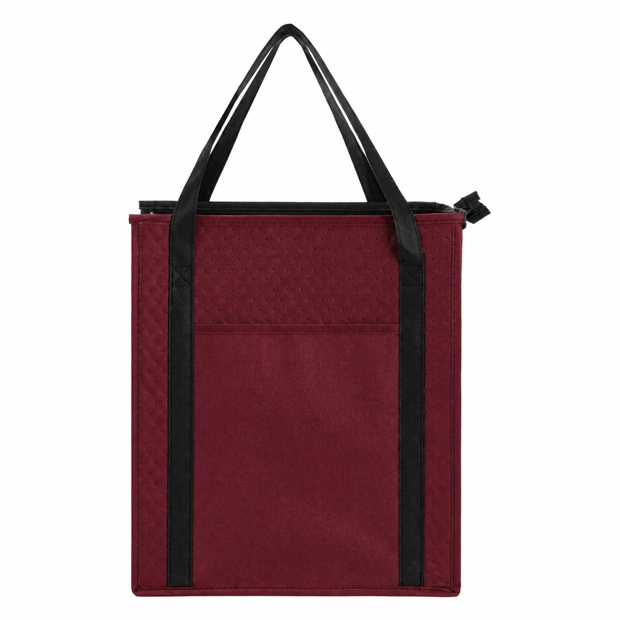 Zippered Storage Cooler Tote — Burgundy Red