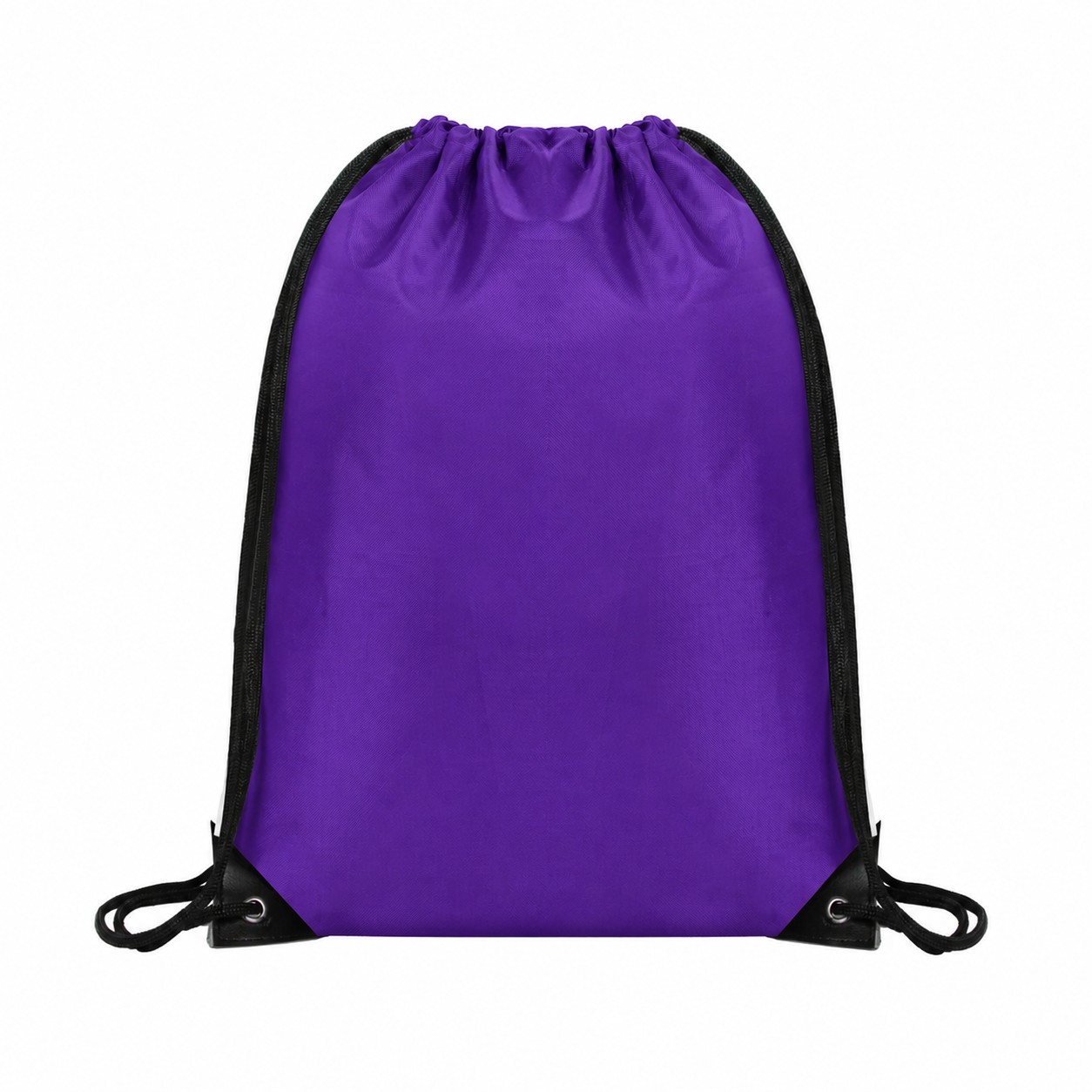 Metal Grommets Drawcord Closure Drawstring Bag — Purple