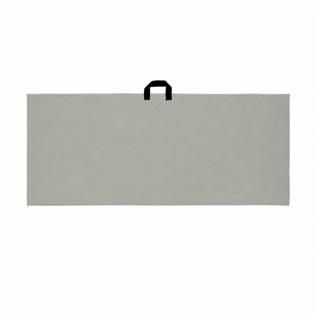 Waffle Golf Towel With Webbing Loop — Nickel Silver