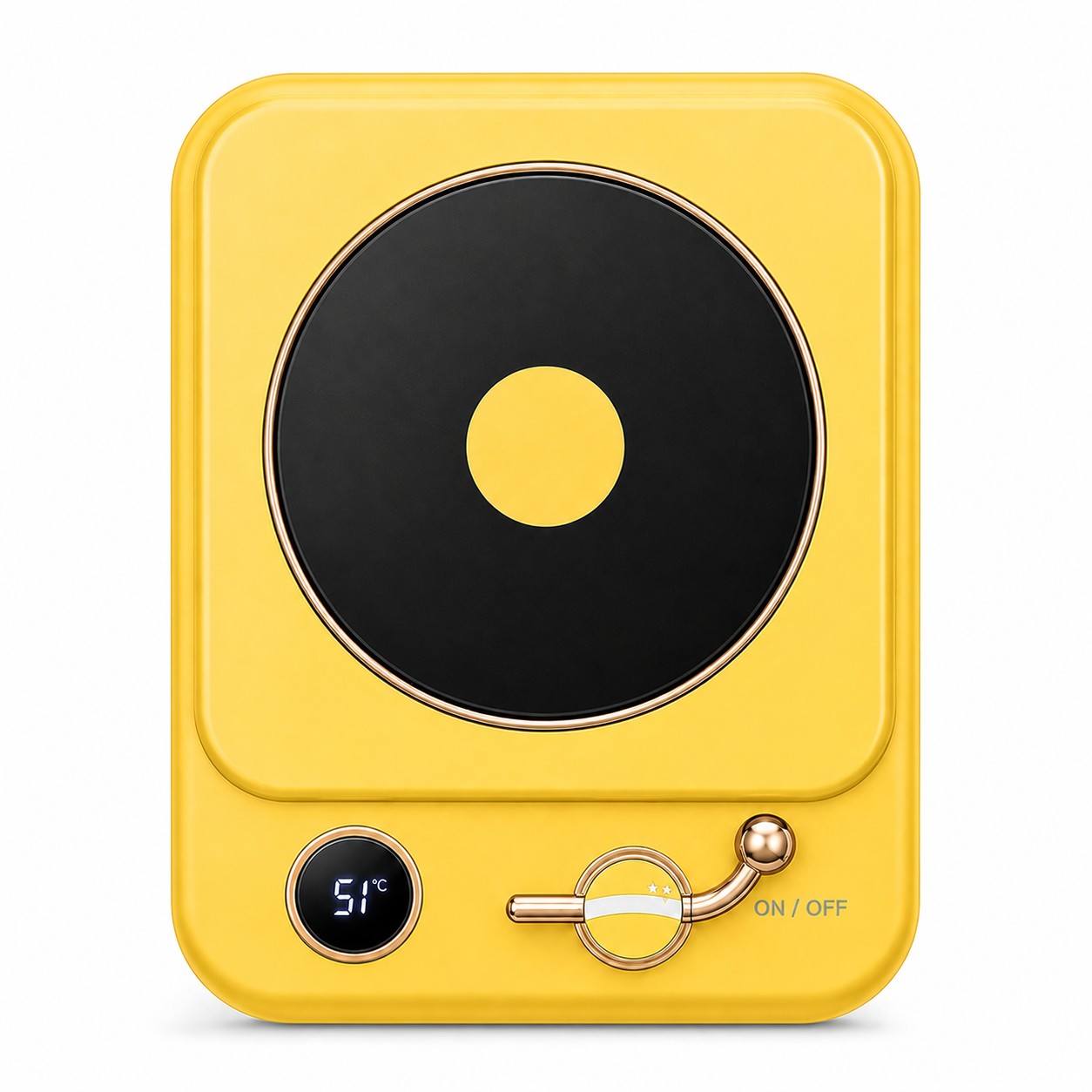 Smart Desktop Drink Warmer — Yellow