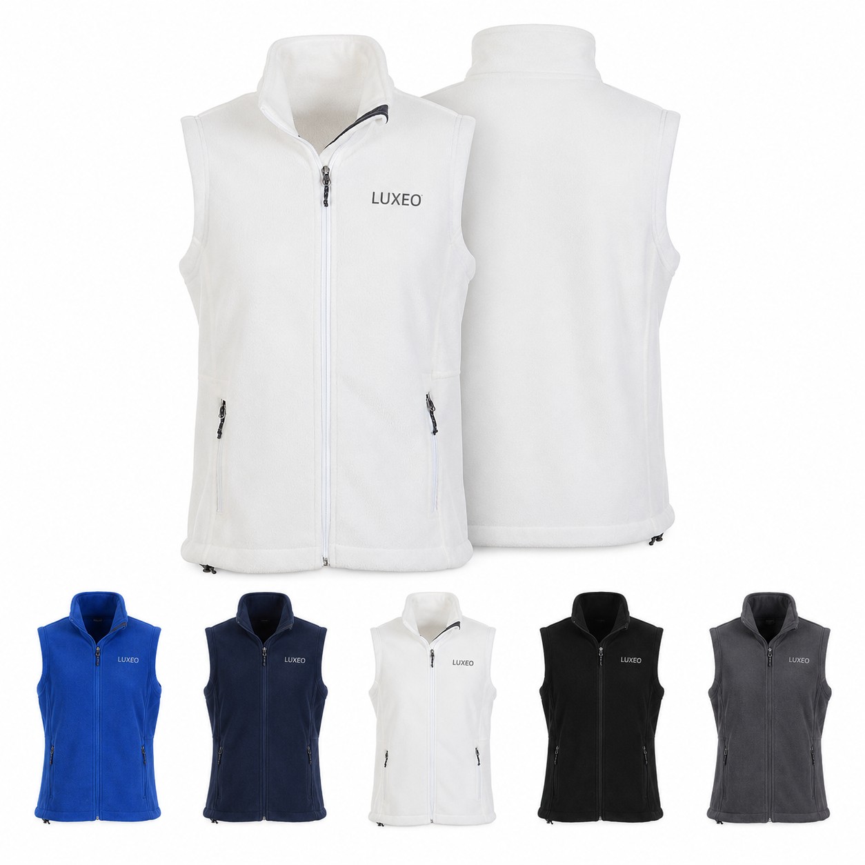 Ladies Polyester Fleece Zip Vest