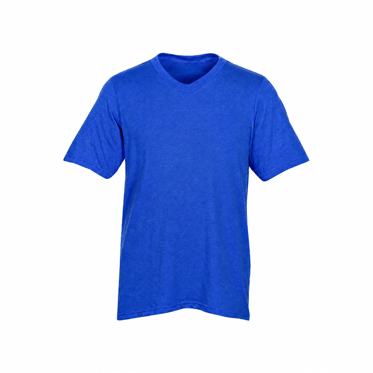 Men's Ringspun Cotton V Neck Shirt — Blue