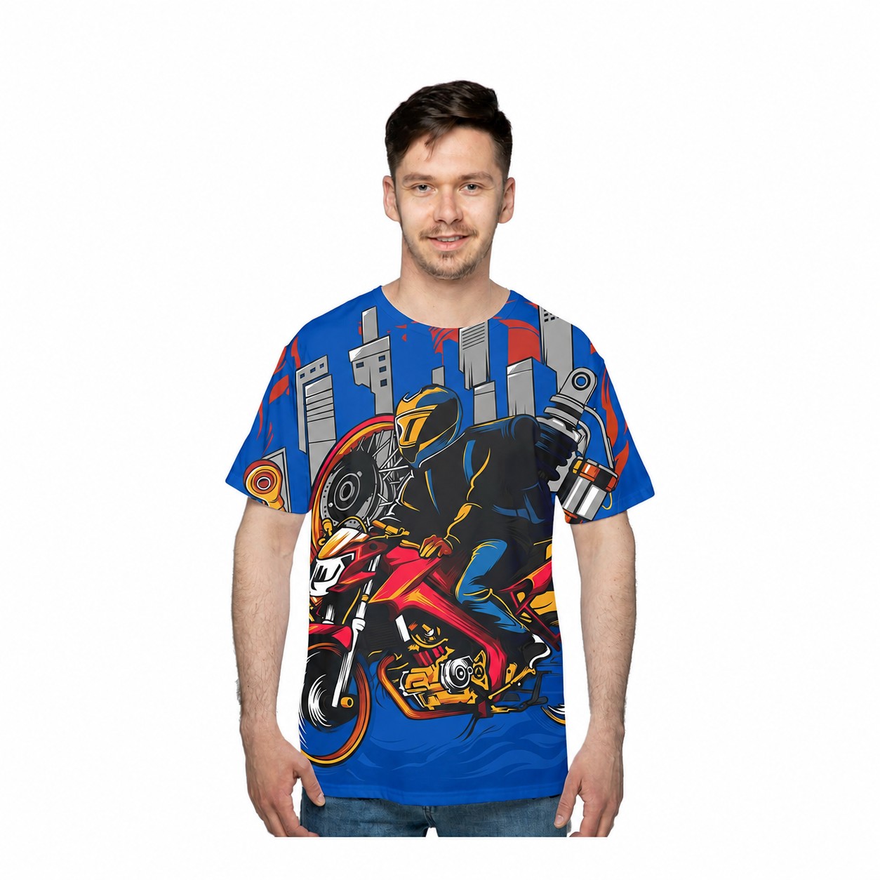 Short Sleeve Fit T-Shirt — Blue