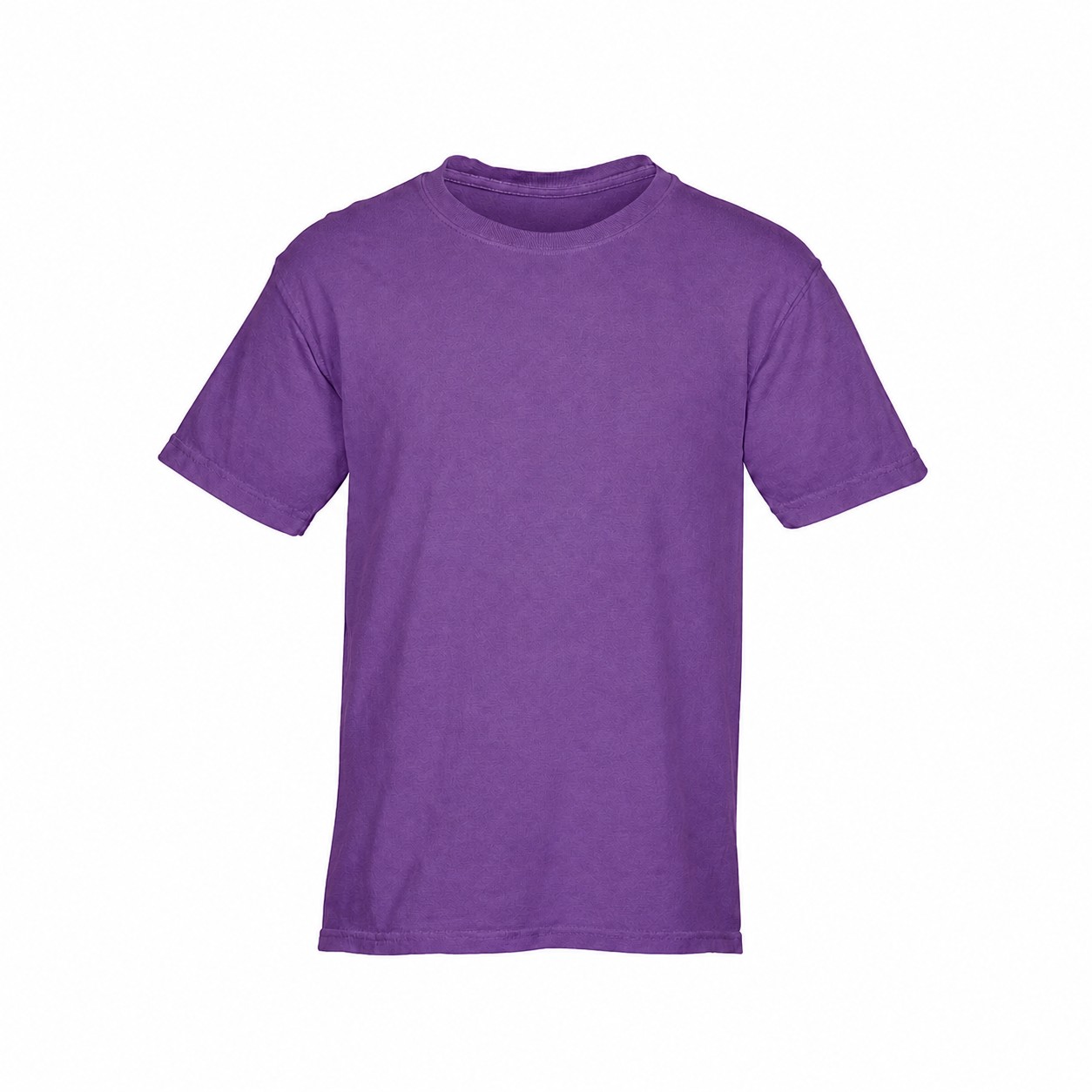 Garment-Dyed Ringspun Cotton T-Shirt — Purple