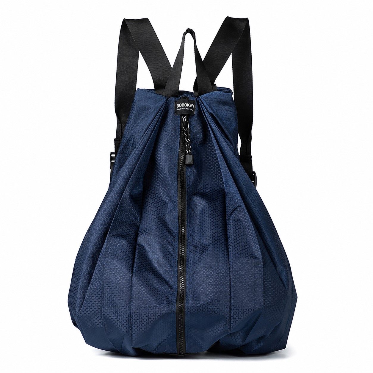 Packable Waterproof Nylon Backpack With Side Pockets — view 2