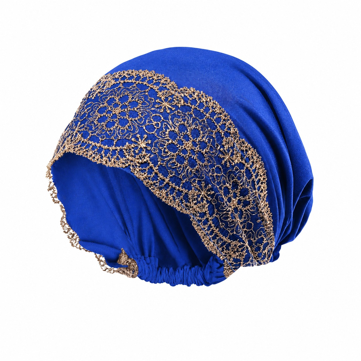 Lace Trim Polyester Turban Hat — view 2