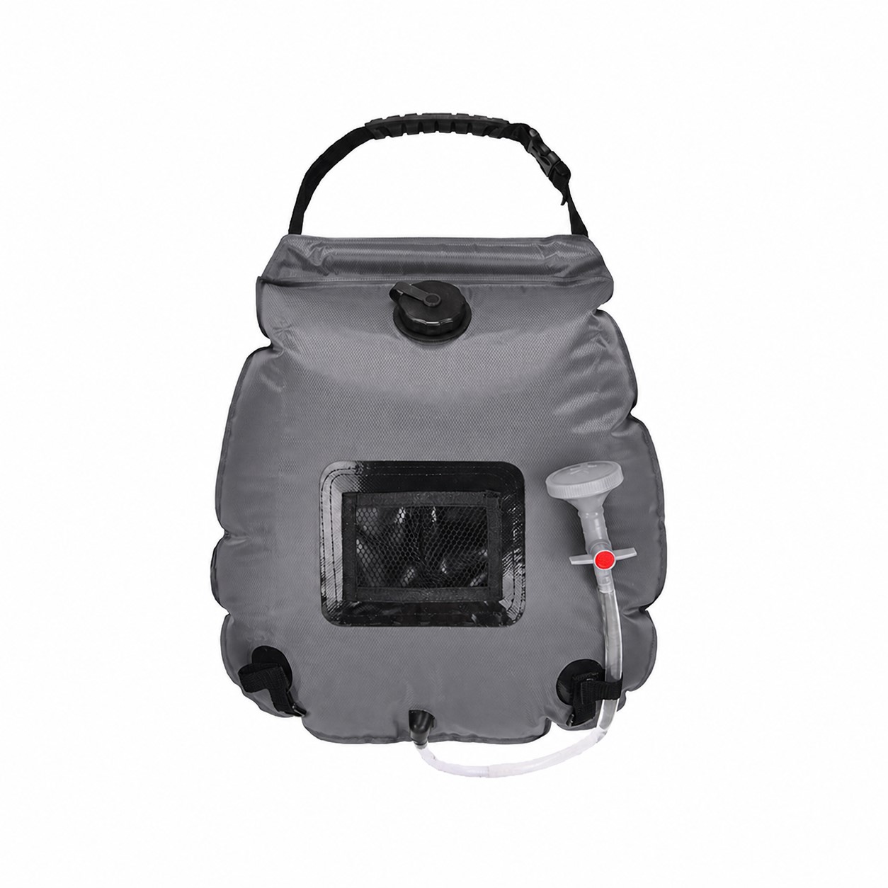 PVC Solar Camp Shower Bag — Gray