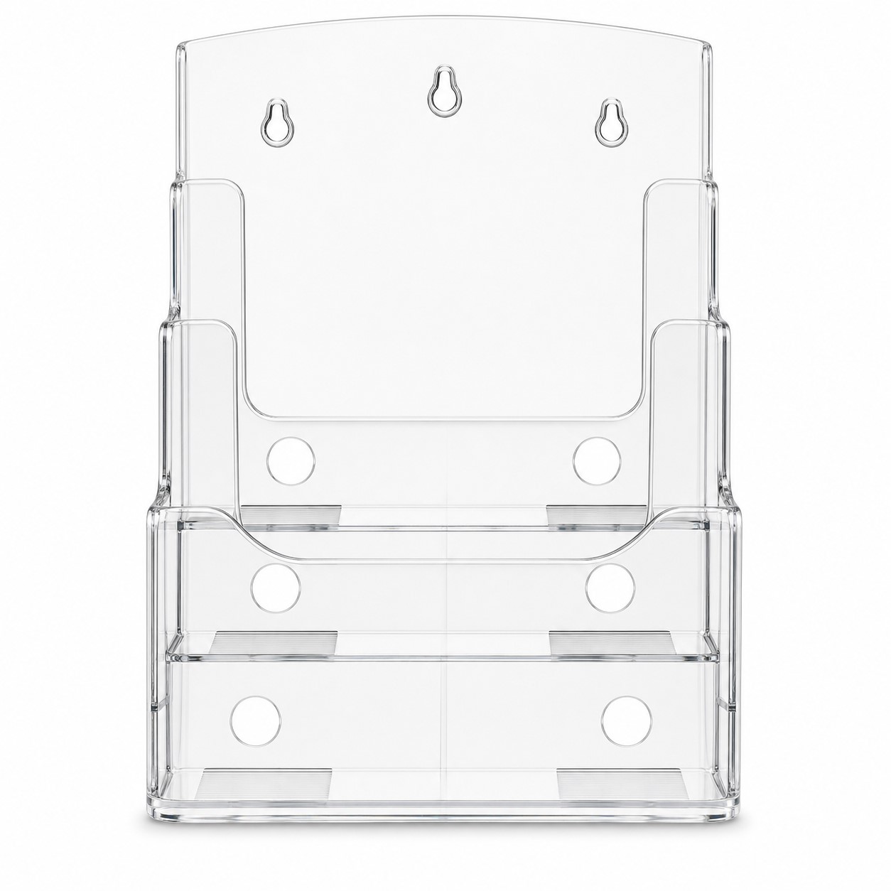 Three Tier Hanging Acrylic Brochure Holder — view 2