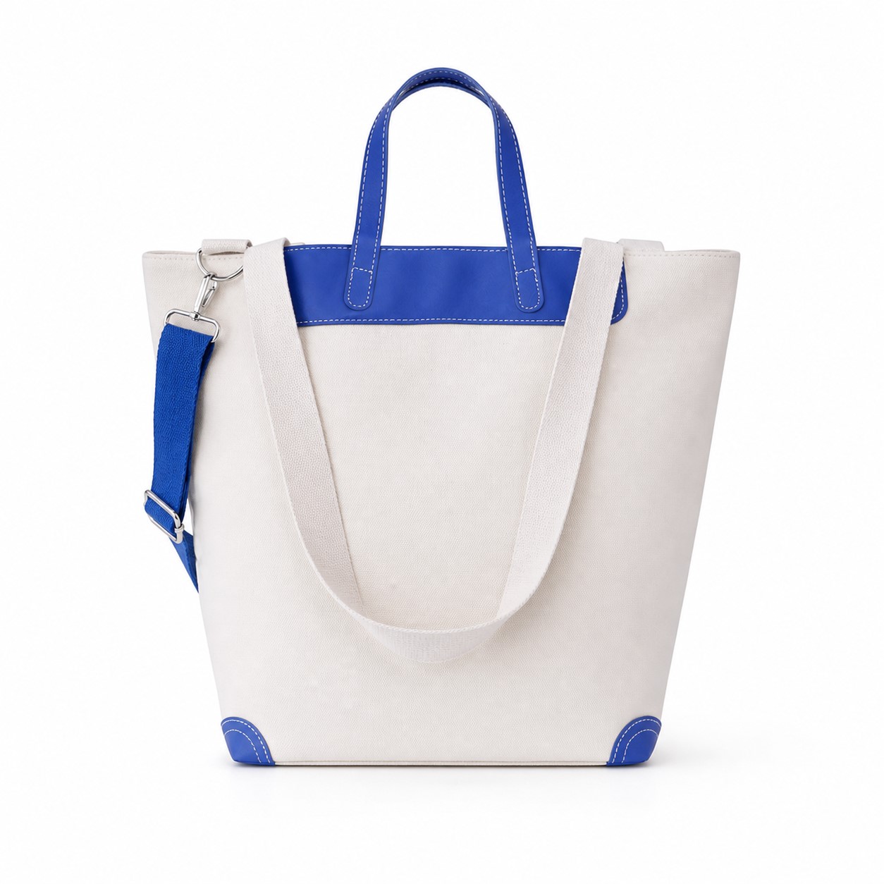 Zippered Cotton Canvas Tote With Adjustable Strap — view 2