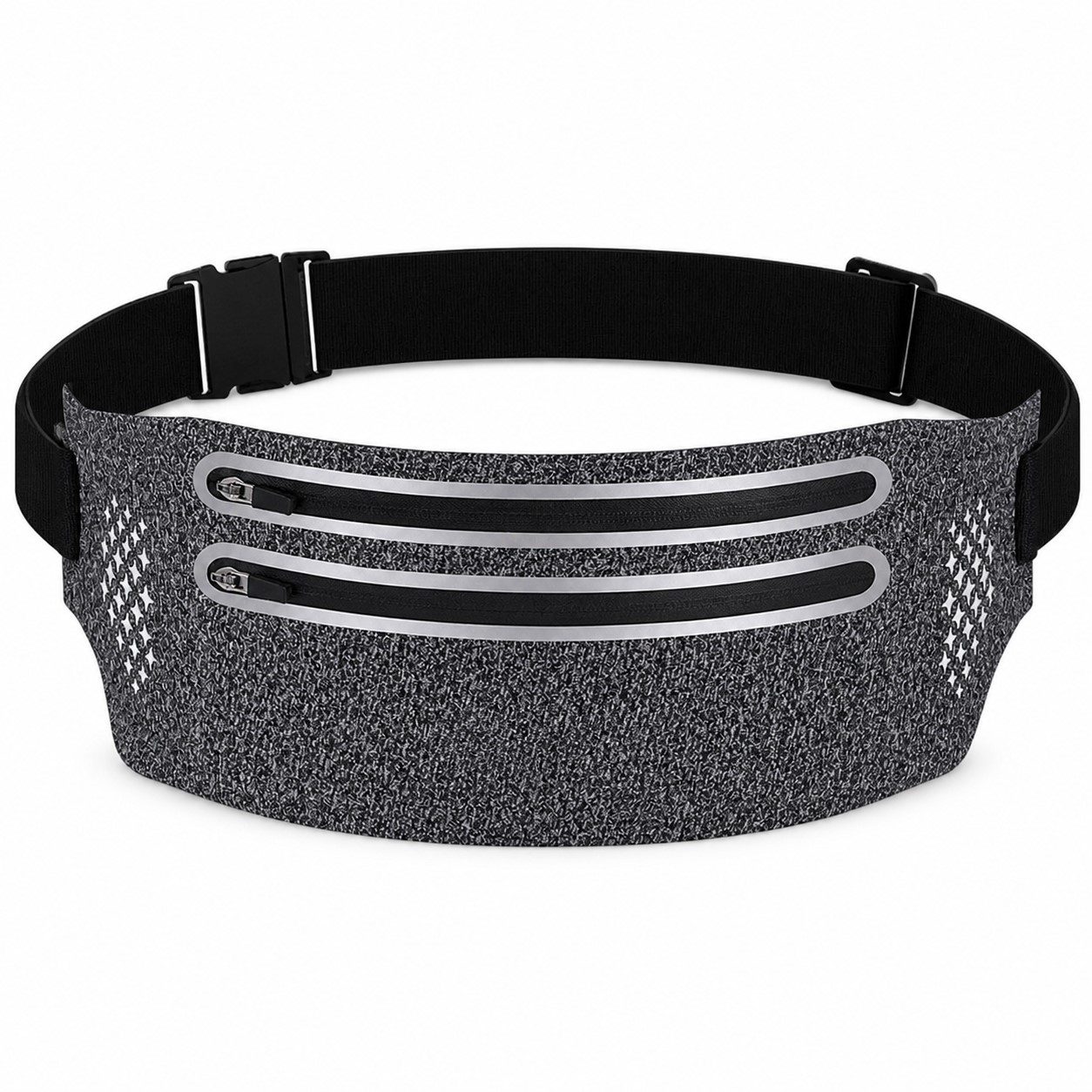 Dual Zipper Polyester Running Waist Pouch — view 2