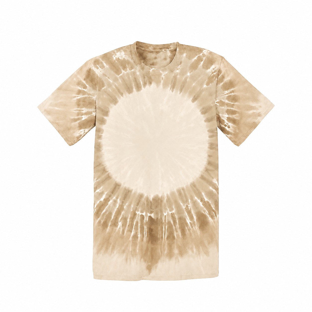 Rainbow Cotton Tie Dye Shirt — Beige