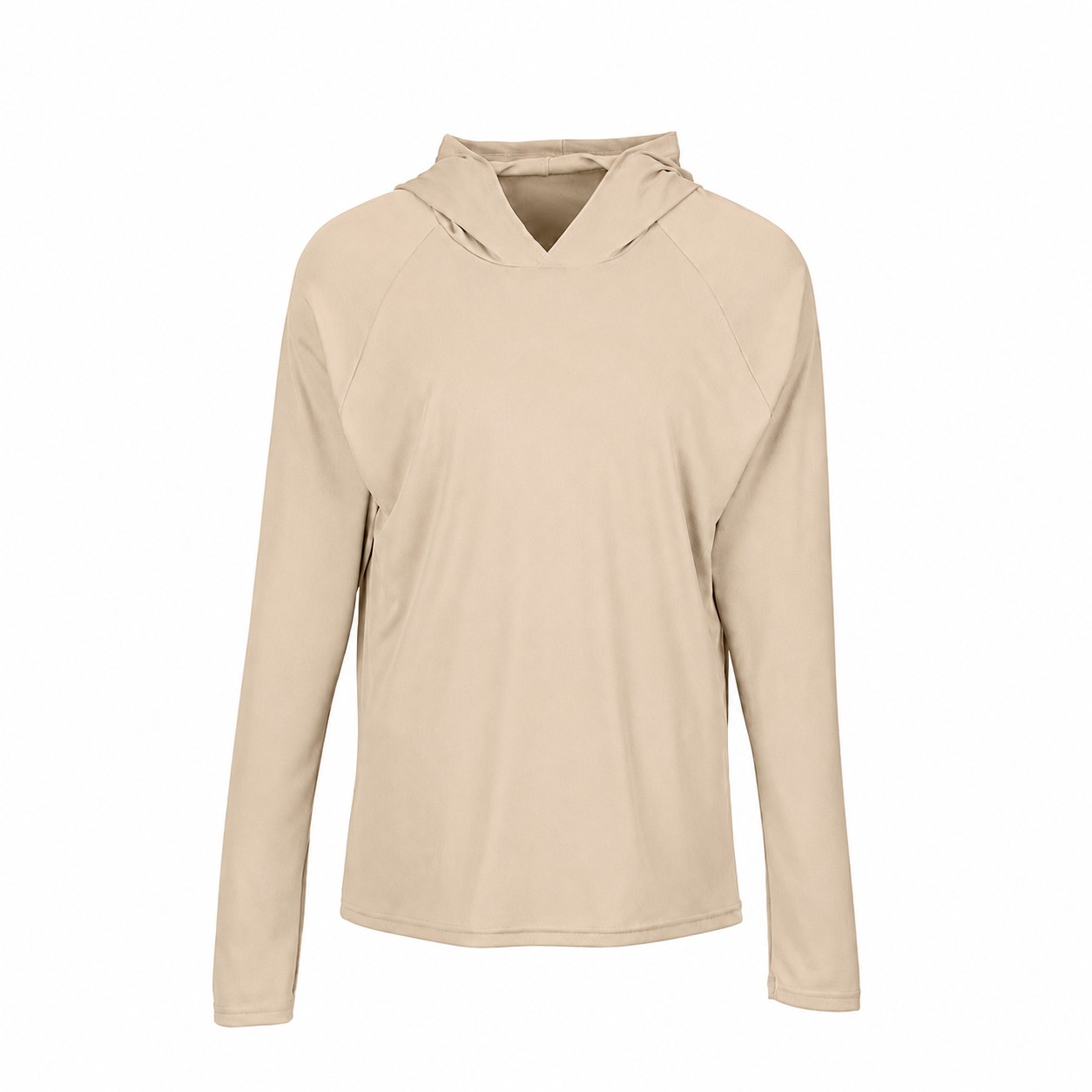 Performance Hooded Long Sleeve Shirt — Beige