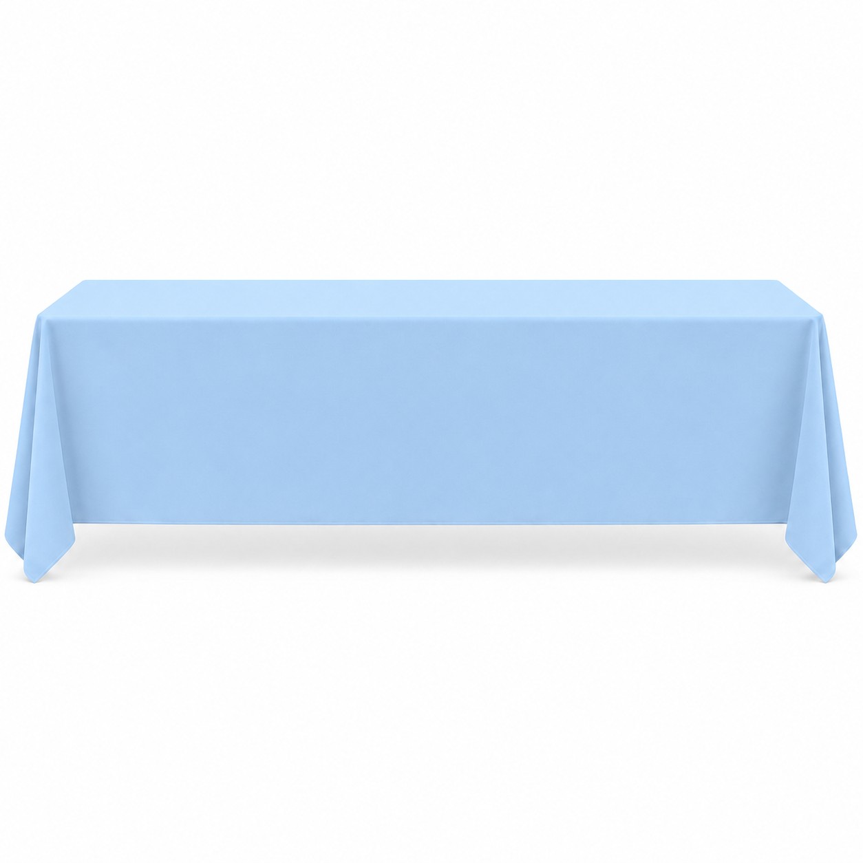 Large Skirted Rectangle Tablecloth — Light Blue