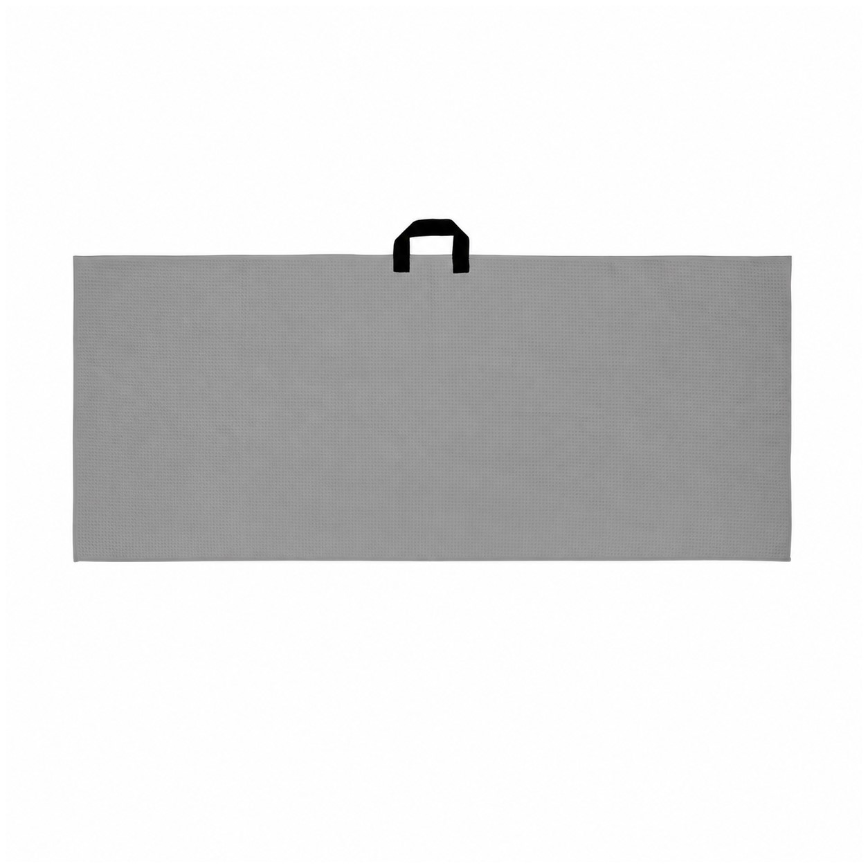 Waffle Golf Towel With Webbing Loop — Gray