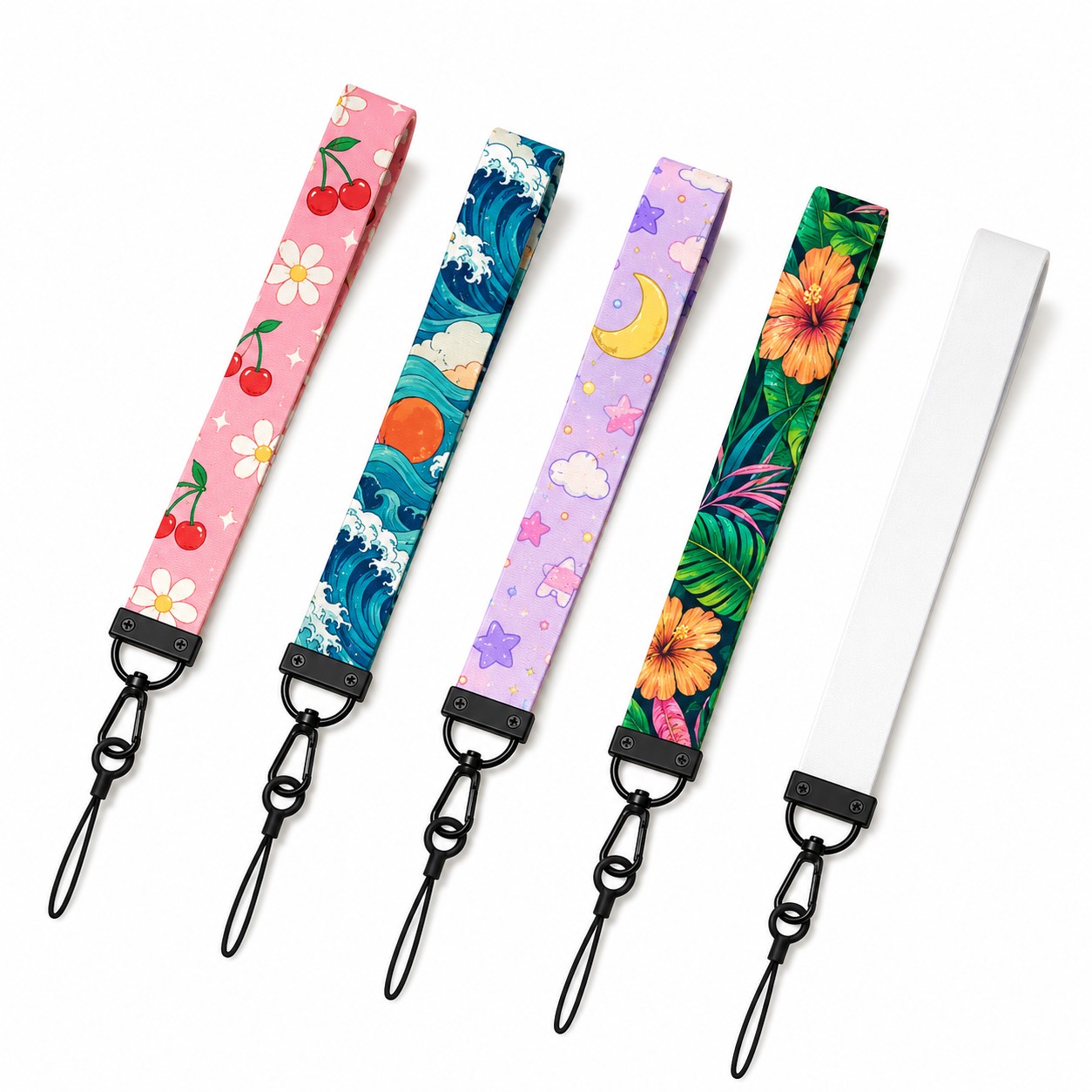 Polyester Lobster Claw Wrist Keychain