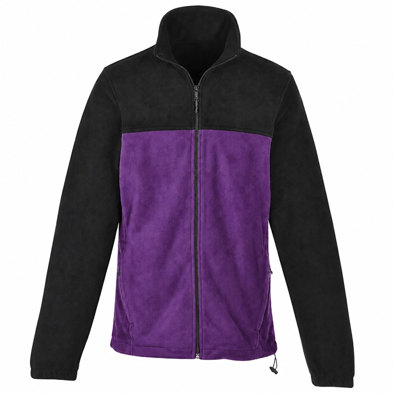 Polyester Full Zip Fleece Jacket — Purple