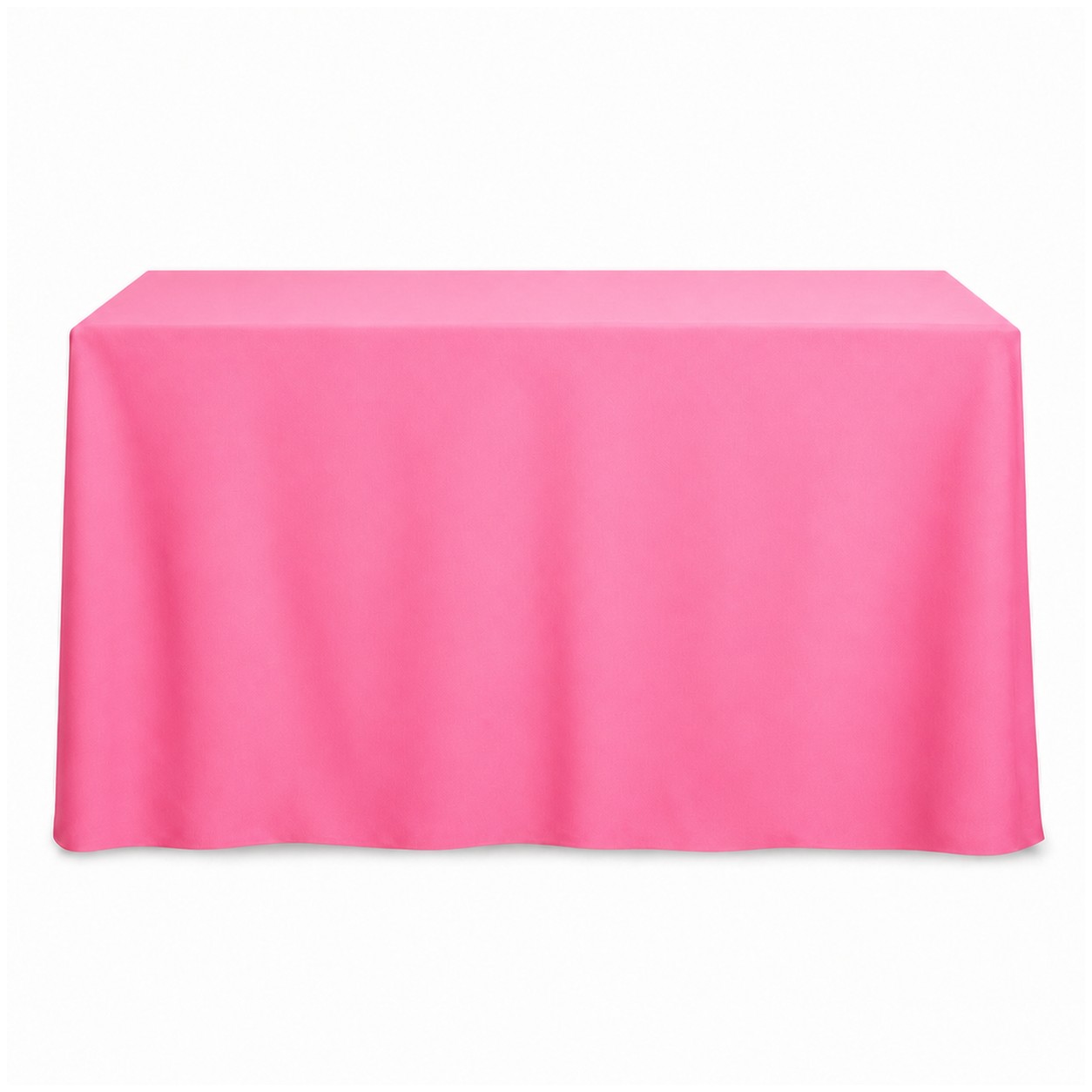 Eight Foot Elastic Fabric Table Cover — Pink
