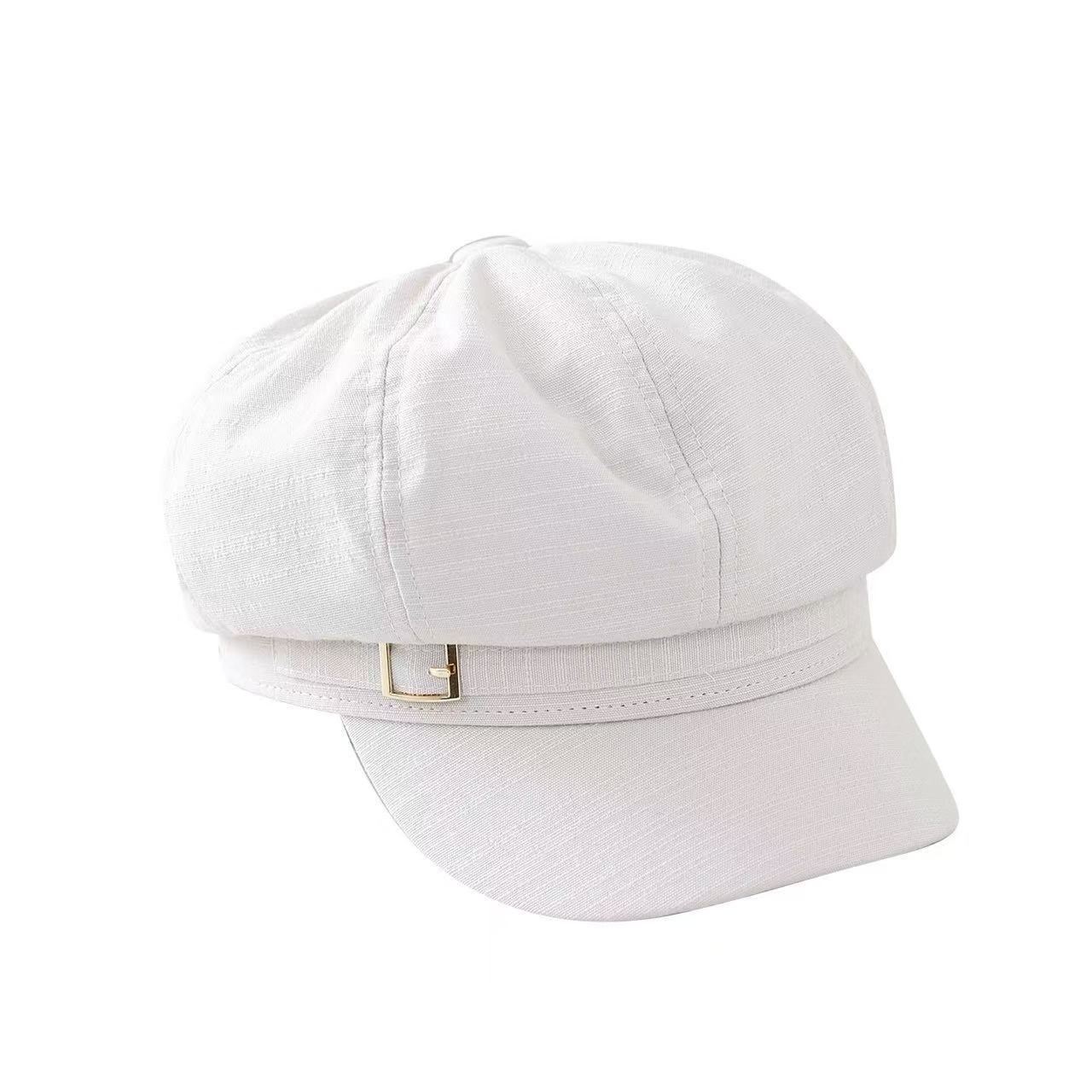 Pleated Polyester Newsboy Cap — view 2