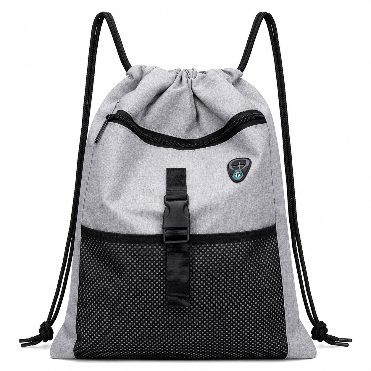 Mesh Pocket Polyester Drawstring Sports Backpack — view 2