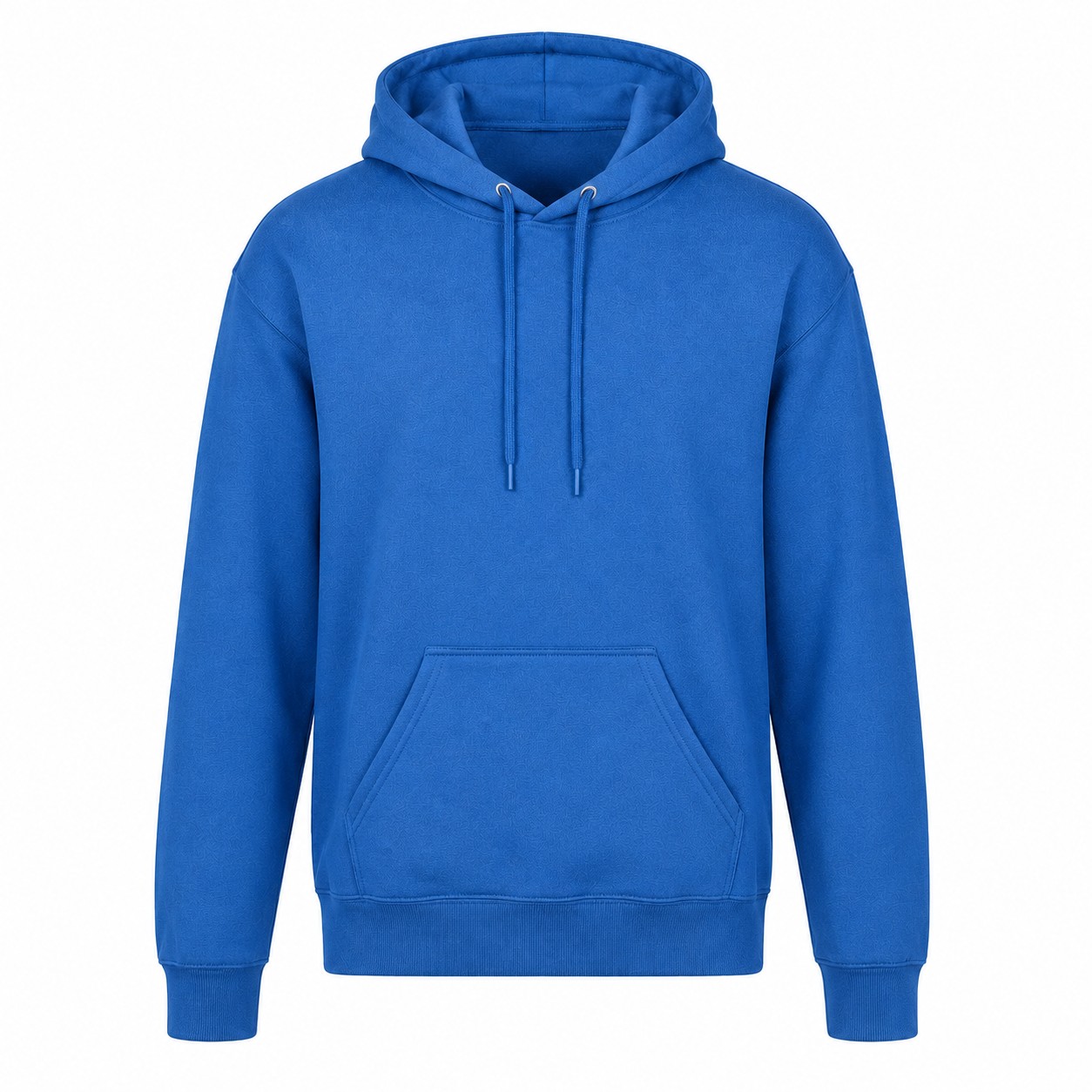 Cotton Polyester Fleece Pullover Hoodie — Blue