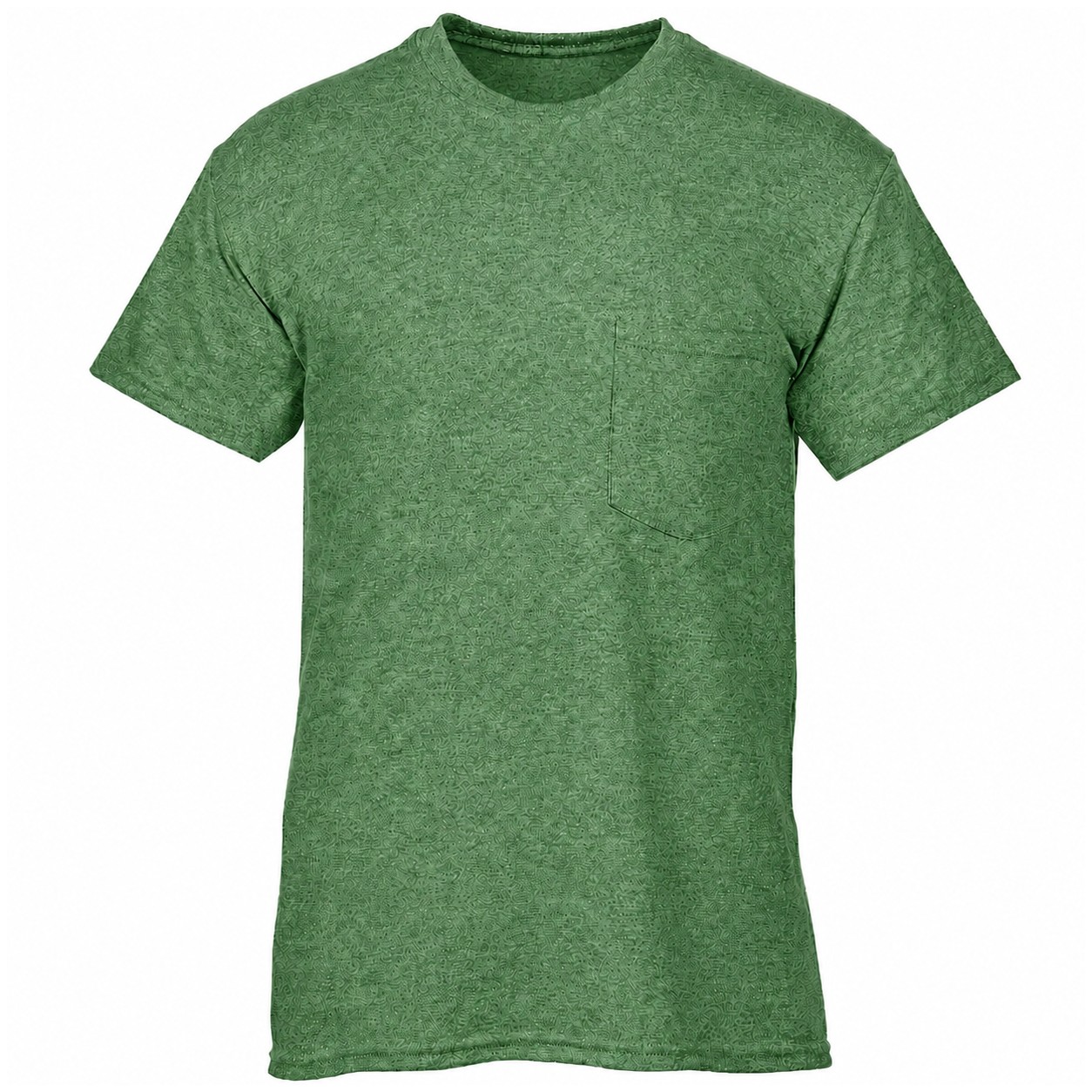 Cotton-Polyester Blend Pocket T-Shirt — Green