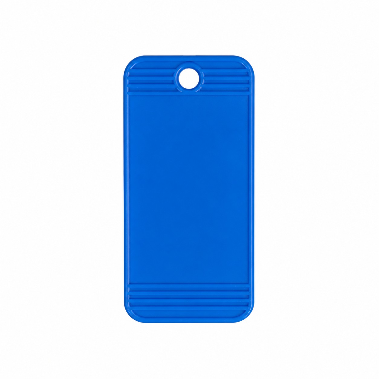 Rectangle Motel Plastic Key Tag — Blue