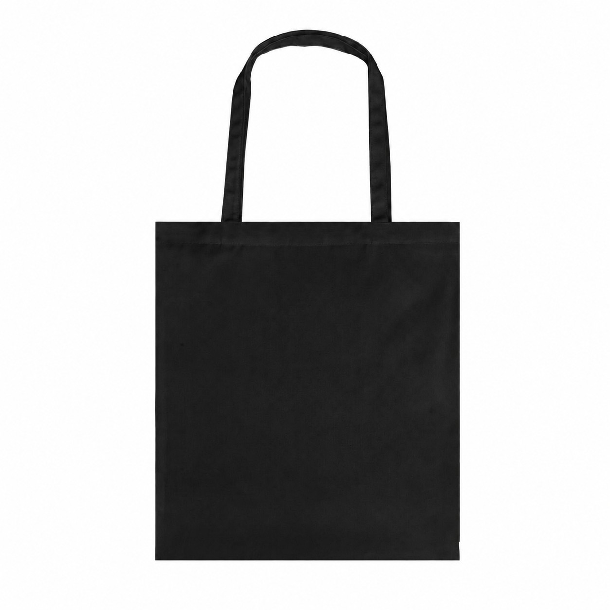 8 Oz Polyester Canvas Tote Bag — Black