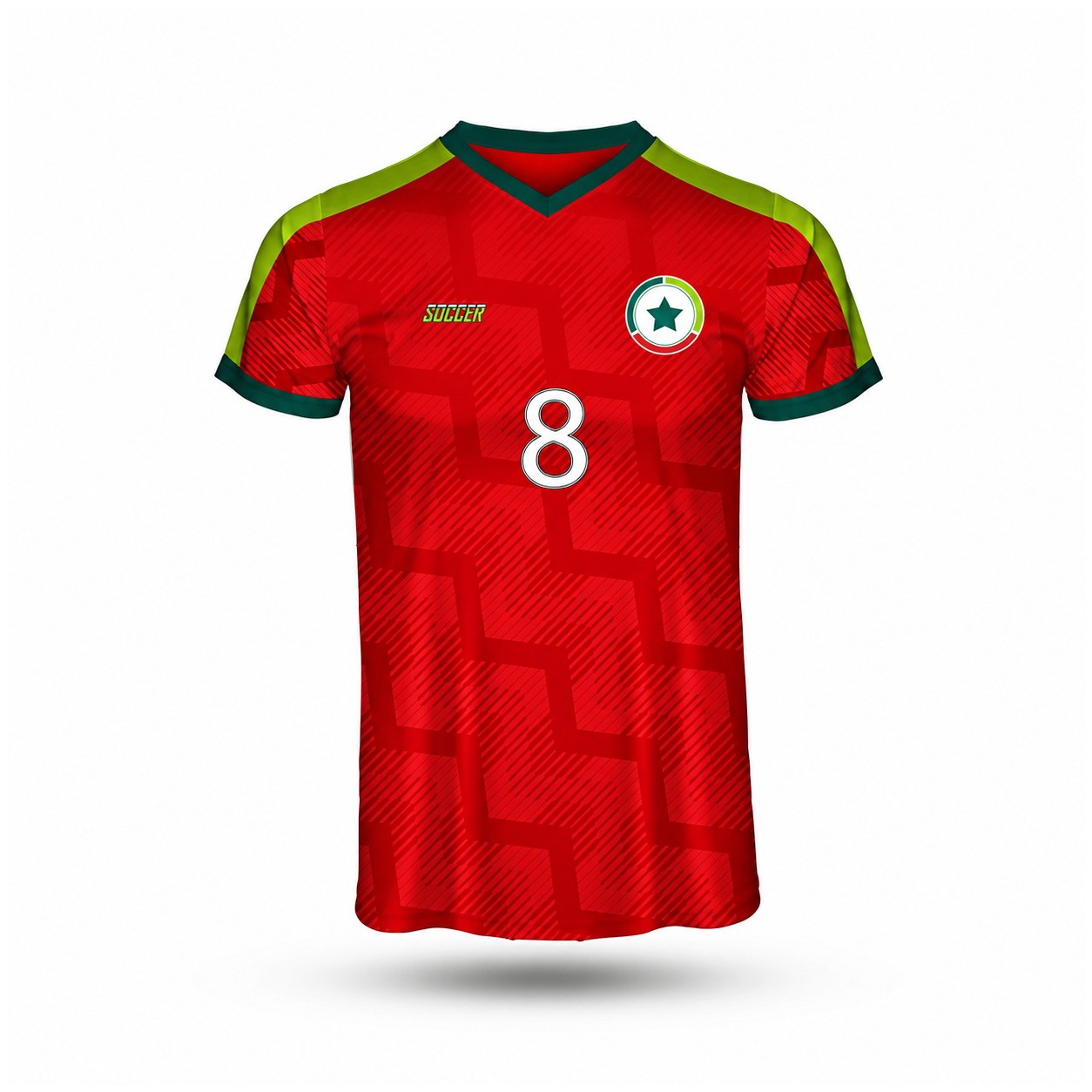 Performance Crew Neck Soccer Jersey — Red