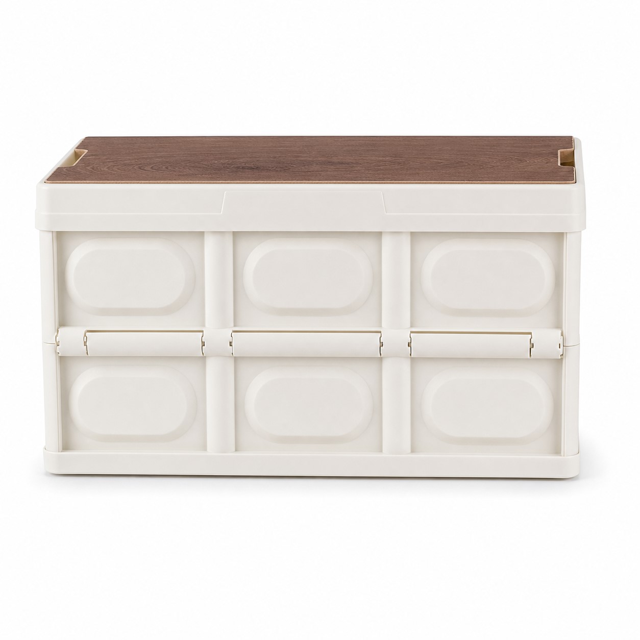Folding Polypropylene Storage Bin With Tabletop Lid — view 2
