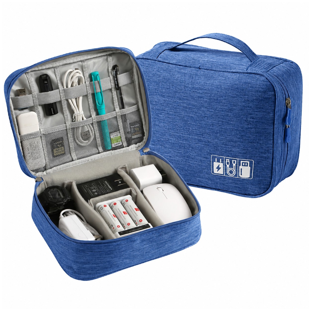 Oxford Electronics Organizer Storage Bag — Blue