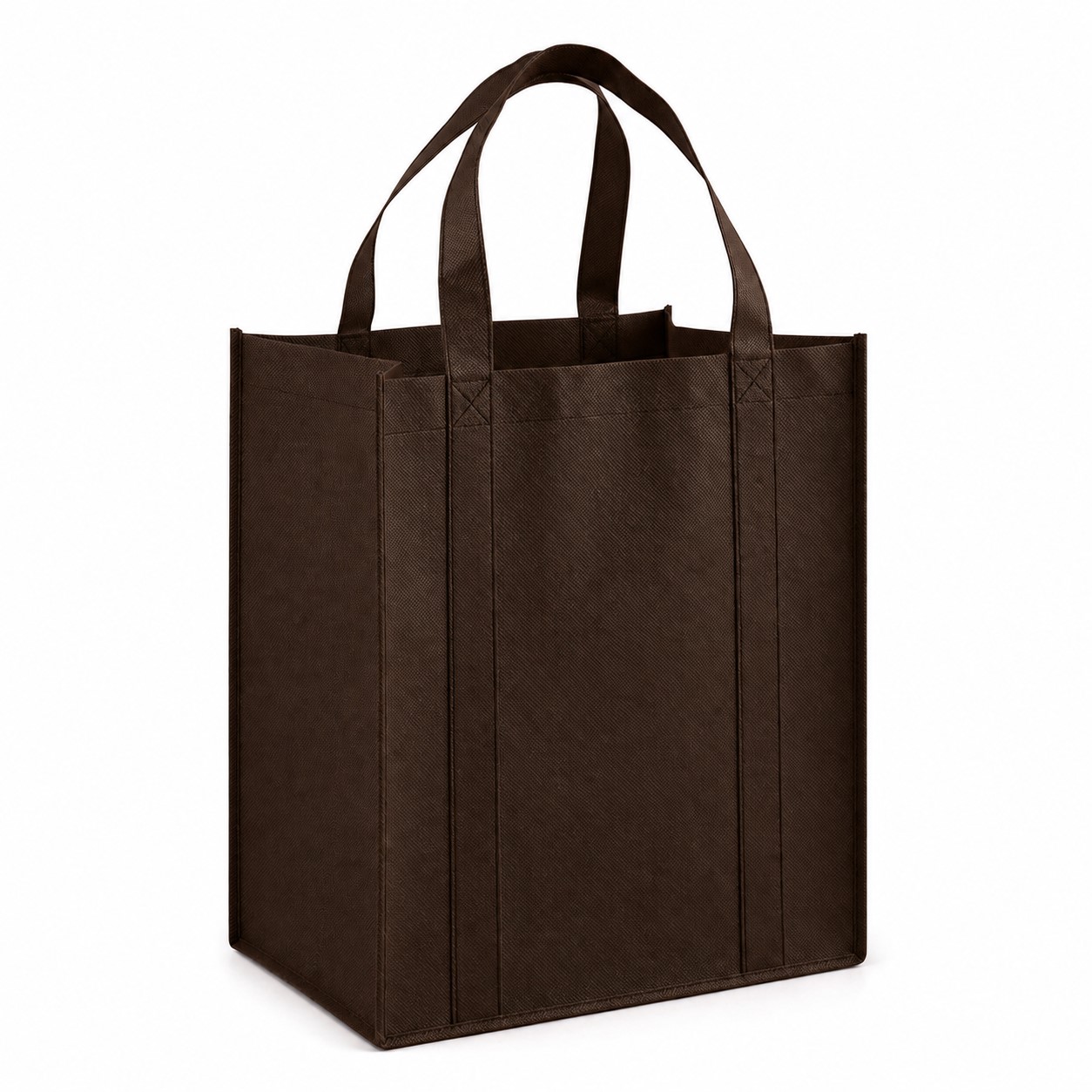 Reinforced Polypropylene Shopping Tote — Dark Brown
