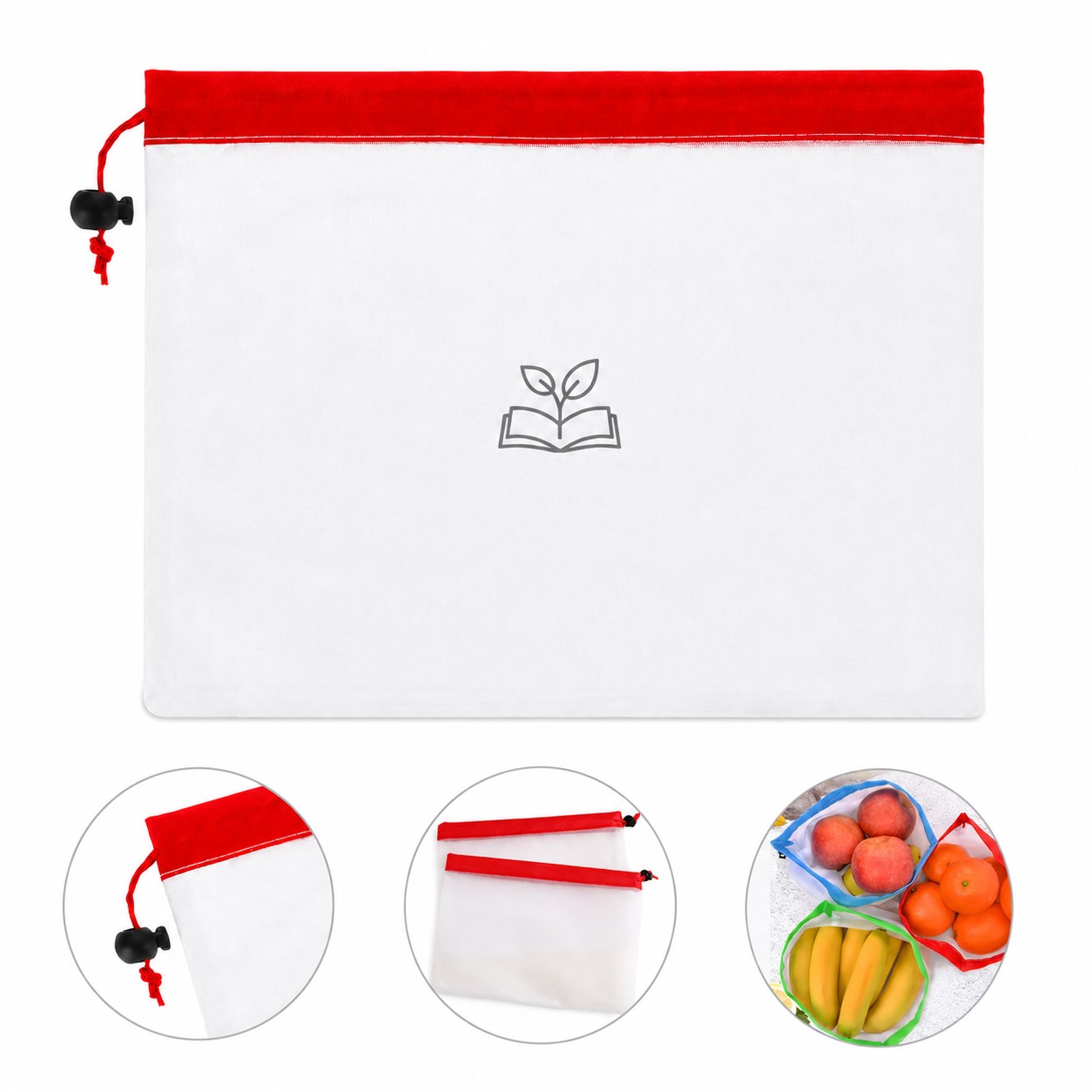 Large Mesh Fabric Drawstring Storage Bag — view 1