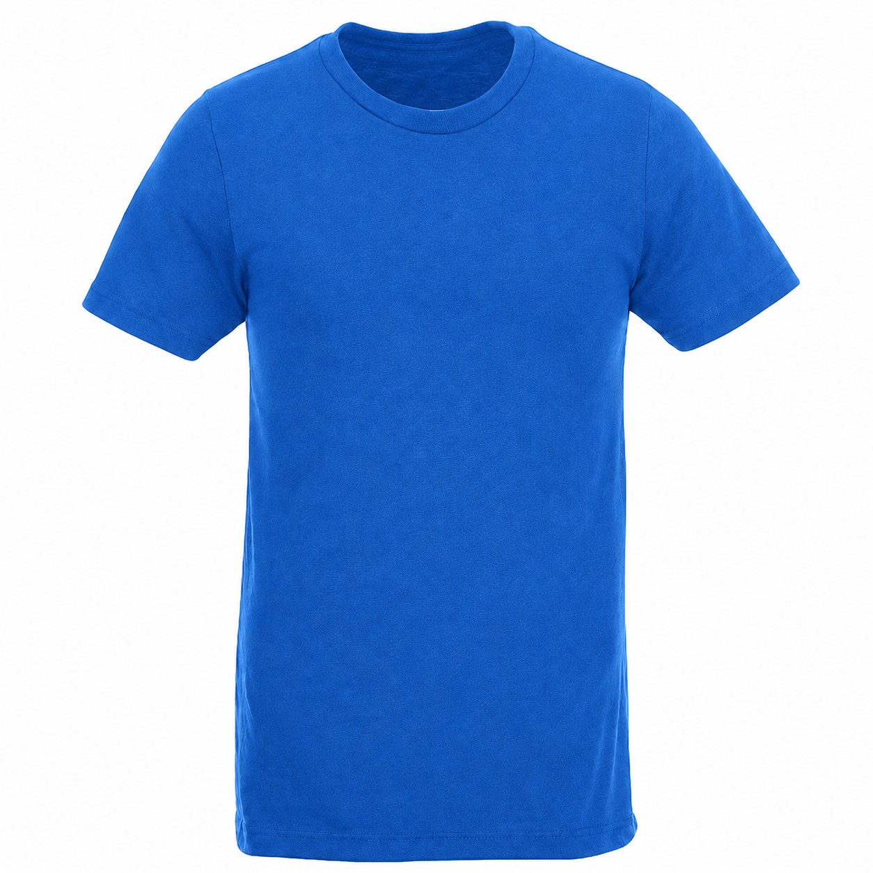 Recycled Polyester-Cotton Crewneck T-Shirt — Blue