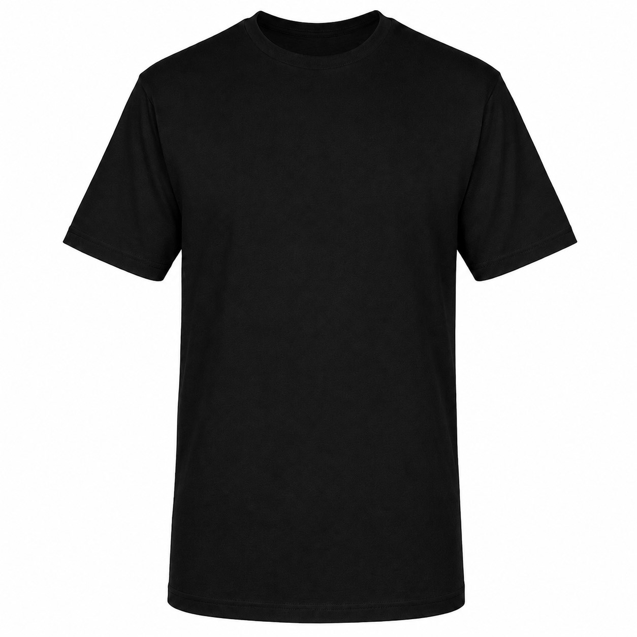 Five Star Pattern Cotton Polyester Tee — Black